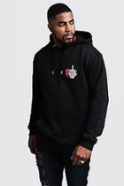 Boohoo Big And Tall Man Script Skeleton Print Hoodie