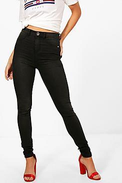 Boohoo Tall Jasmin Basic Black Denim Jeggings