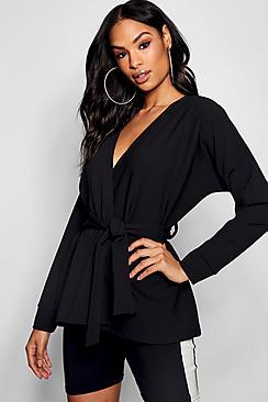 Boohoo Alice Belted Wrap Kimono