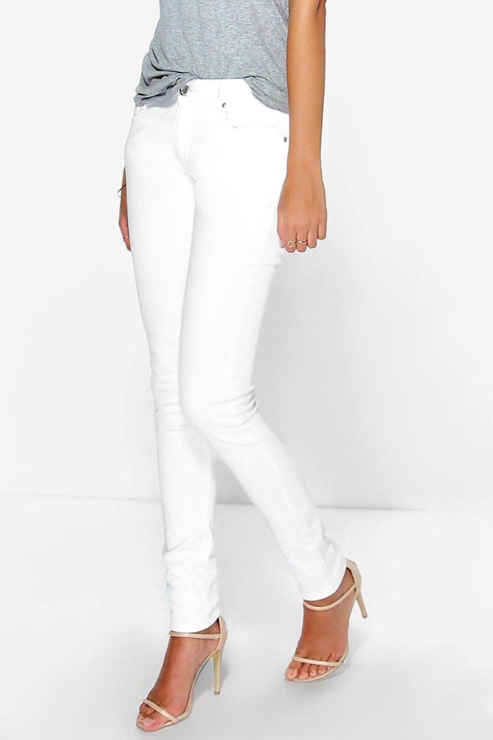 Boohoo Tall Cleo White Skinny Jean White