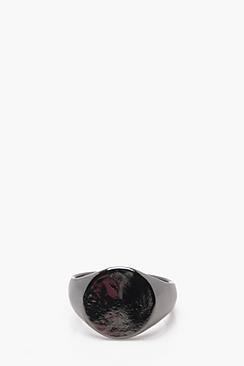 Boohoo Gunmetal Signet Ring
