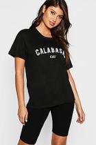 Boohoo Calabasas Slogan T-shirt