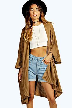 Boohoo Flora Pocket Cape Cardigan