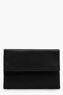 Boohoo Erin Oversize Fold Over Clutch