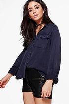 Boohoo Alicia Pocket Front Shirt
