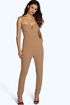 Boohoo Boutique Mary Strappy Woven Jumpsuit