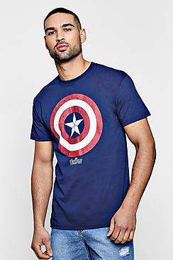 Boohoo Captain America Shield Icon T-shirt