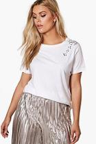 Boohoo Plus Becca Embellished T-shirt