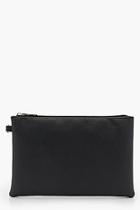 Boohoo Cross Hatch Zip Top Clutch Bag