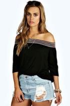 Boohoo Ebony Ripped Denim Shorts Blue