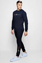 Boohoo Los Angeles Embroidered Sweater Tracksuit