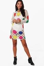 Boohoo Millie Premium Low Back Crochet Dress