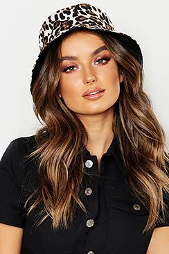 Boohoo Leopard Bucket Hat