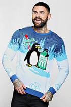 Boohoo Penguin Novelty Christmas Jumper