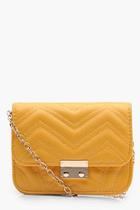 Boohoo Sarah Zig Zag Quilted Cross Body Bag
