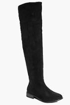 Boohoo Annabelle Over The Knee Flat Boots