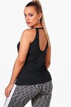 Boohoo Plus Eve Cut Out Detail Gym Top