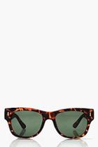 Boohoo Lily Tortoishell Frame Square Sunglasses