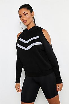 Boohoo Cold Shoulder Sweat Top