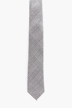 Boohoo Prince Of Wales Check Skinny Tie