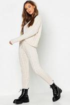 Boohoo Cable Knit Trouser Co-ord