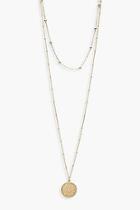 Boohoo Coin Pendant Choker Layered Necklace