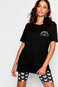 Boohoo Disney Mickey Hands Pocket Placement T-shirt