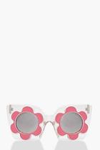 Boohoo Eva Oversized Daisy Sunglasses