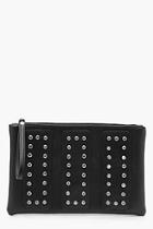 Boohoo Rosie Panelled Diamante Clutch Bag