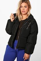 Boohoo Plus Emily Funnel Neck Padded Jacket