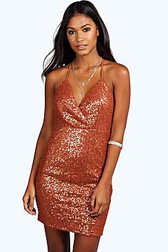 Boohoo Boutique Kaya Fluffy Sequin Bodycon Dress