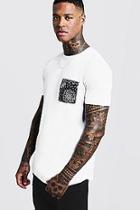 Boohoo Crew Neck Tee With Bandana Pocket Print