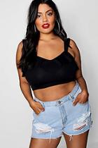 Boohoo Plus Olivia Ruffle Crop