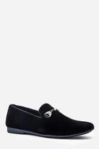 Boohoo Velvet Metal Trim Loafer