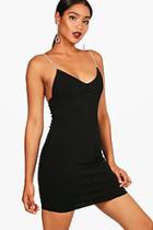 Boohoo Rachel Diamante Strap Bodycon Dress