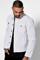 Boohoo White 4 Pocket Jean Jacket White