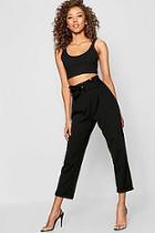 Boohoo Tortoise Shell Buckle Tailored Trouser