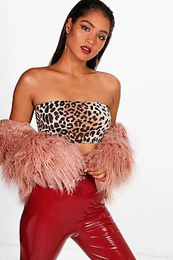 Boohoo Bethany Leopard Print Bandeau