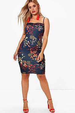 Boohoo Plus Erin Square Neck Bodycon