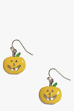 Boohoo Alyssa Halloween Pumpkin Earrings