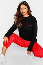 Boohoo Eternal Embroidered Boyfriend Sweat