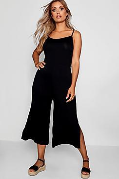 Boohoo Plus Jersey Culotte Jumpsuit