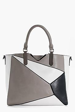 Boohoo Nancy Panelled Structured Day Bag