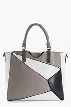 Boohoo Nancy Panelled Structured Day Bag