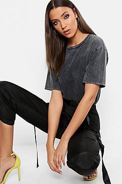 Boohoo Tall Acid Wash T-shirt