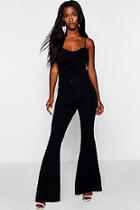 Boohoo Button Detail Flare Trouser