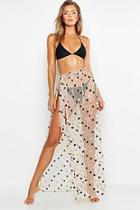 Boohoo Glitter Star Beach Maxi Skirt