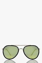 Boohoo Emma Double Metal Frame Revo Lense Aviators