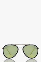 Boohoo Emma Double Metal Frame Revo Lense Aviators