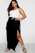 Boohoo Plus Iris Wrap Maxi Skirt